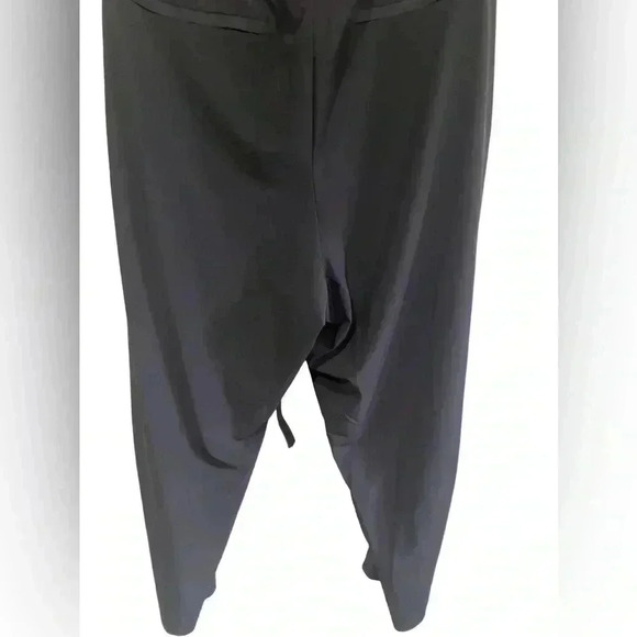 Athleta Womens Black Tuxedo Striped Drawstring Cropped Pants High Rise Pocket - Picture 2 of 9